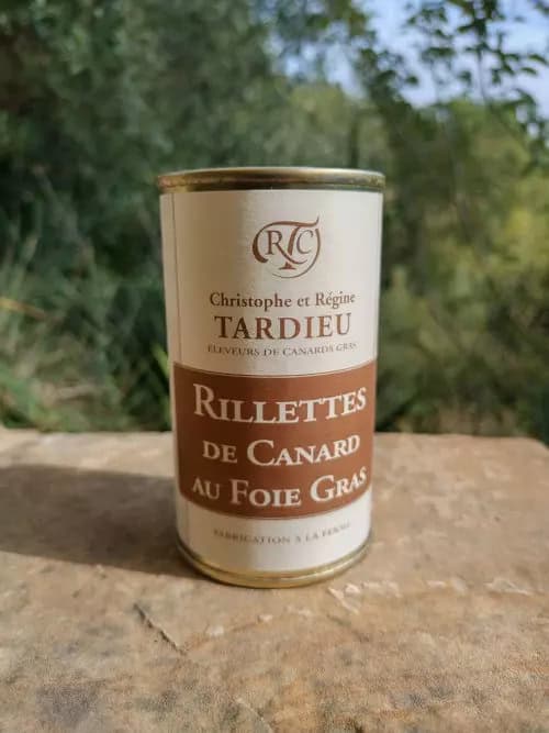 Eenden rillette met foie gras 30% 1 knop om Eenden rillette met foie gras 30% te kopen