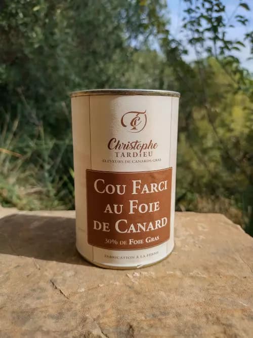 Eendenhals gevuld met foie gras 1 knop om Eendenhals gevuld met foie gras te kopen