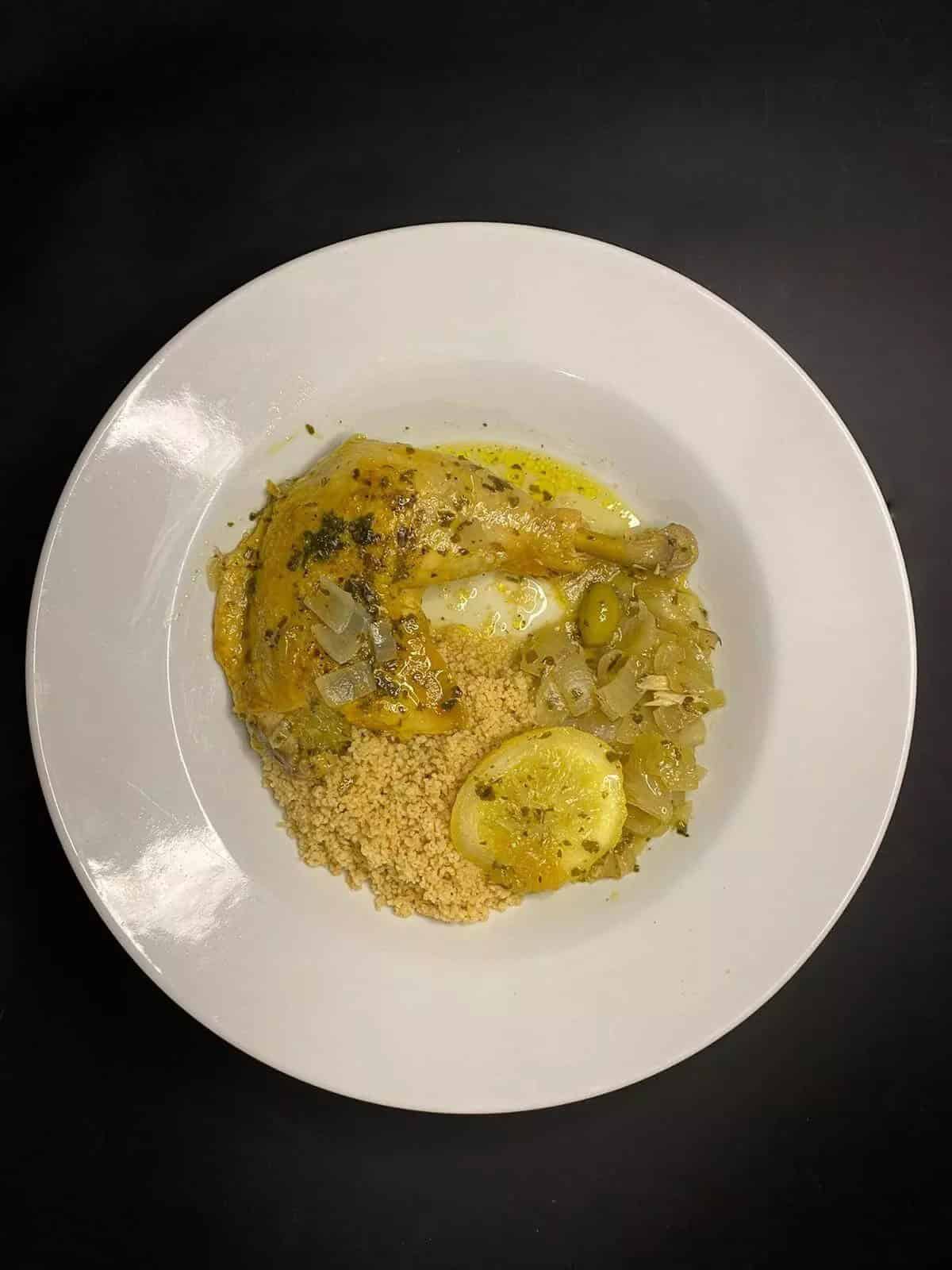 Couscous met kip en ingelegde citroen 1 knop om Couscous met kip en ingelegde citroen te maken