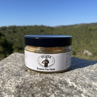 Knop om gedroogde kikkererwten hummus te kopen