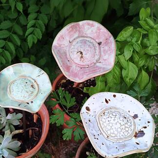 Knop om keramiek bloemen tuin te kopen